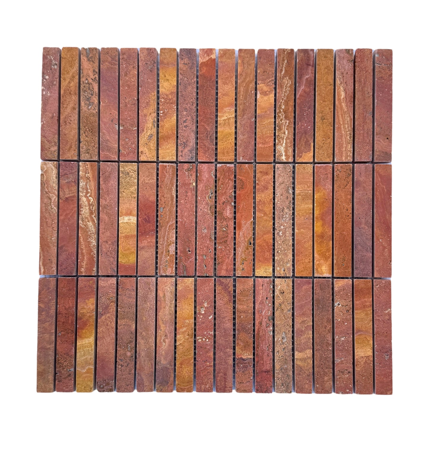 STACK RED TRAVERTINE HONED