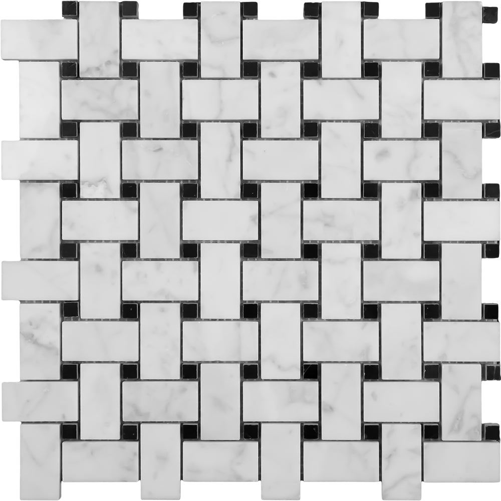 BASKETWEAVE CARRARA HONED