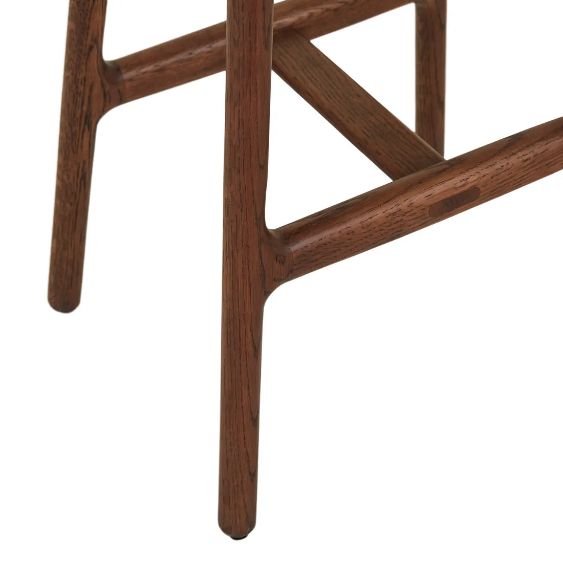 Tolv Odd Upholstered Barstool - Cigar Leather - Espresso Oak