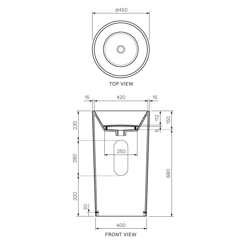 Tondo Column Basin Stonetec