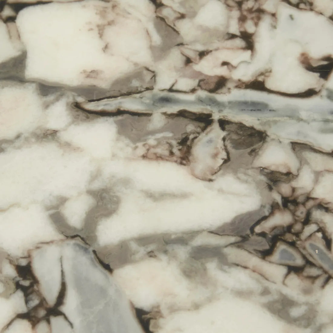 Leon Marble Coffee Table - Matt Ocean Marble - Tobacco Ash