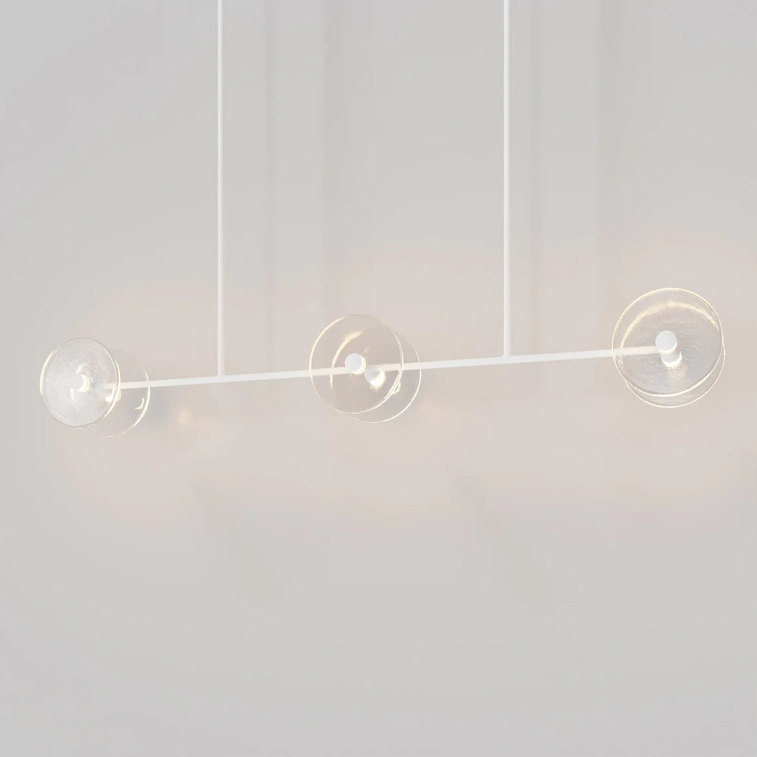 Coral Linear Rod (6) Brass Clear glass