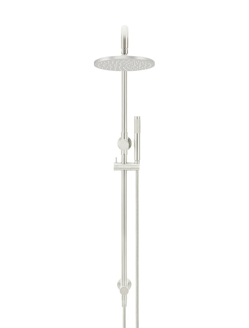 MEIR ROUND COMBINATION SHOWER RAIL, 200MM ROSE, SINGLE FUNCTION HAND SHOWER