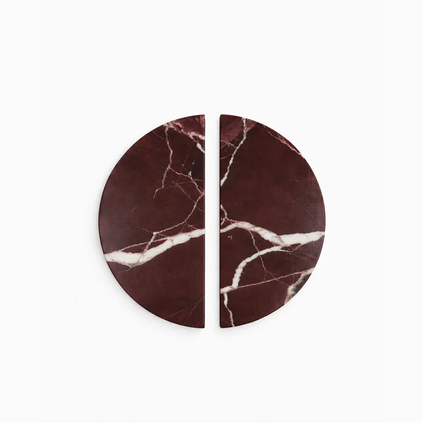 SEMI MARBLE HANDLE ROSSO