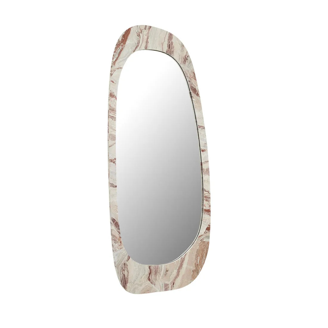 Oakley Pebble Floor Mirror - Monica Red Marble