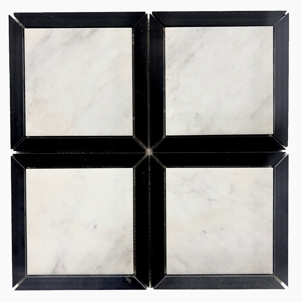 CARRARA+NERO BORDER HONED
