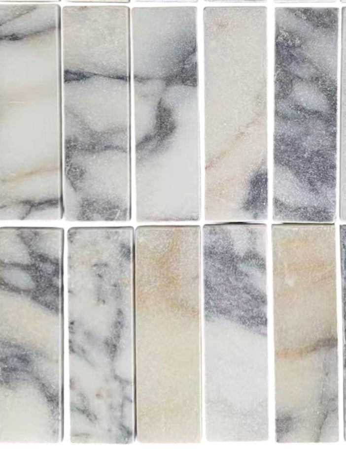 SUBWAY CALACATTA VIOLA TUMBLED 45X150