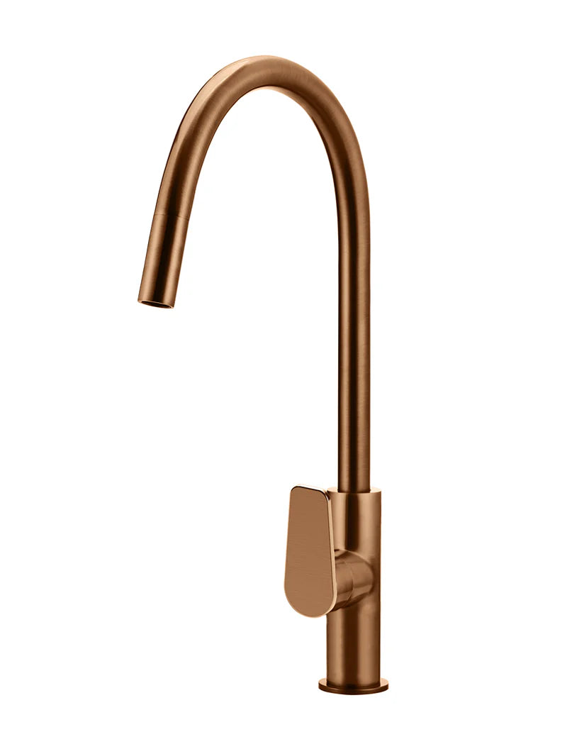 MEIR ROUND PADDLE PICCOLA PULL OUT KITCHEN MIXER TAP