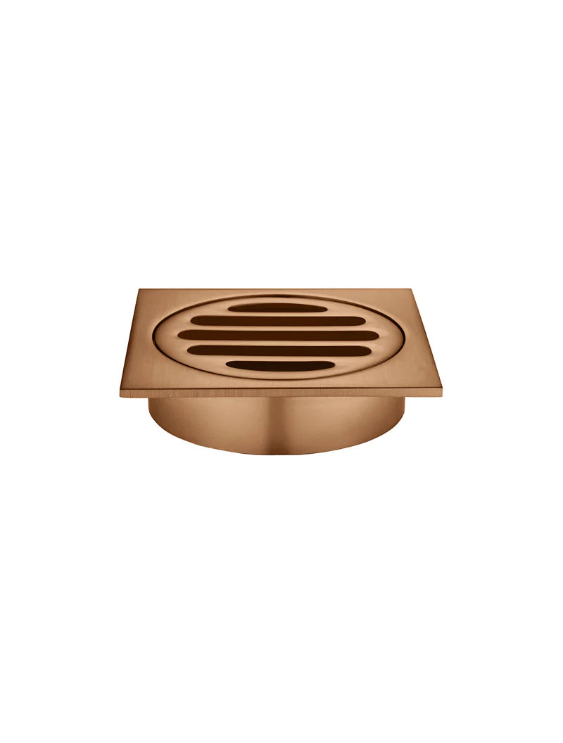 MEIR SQUARE FLOOR GRATE SHOWER DRAIN 80MM OUTLET