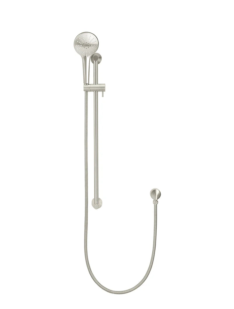MEIR ROUND THREE FUNCTION HAND SHOWER ON RAIL COLUMN