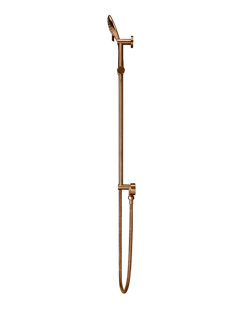 MEIR ROUND THREE FUNCTION HAND SHOWER ON RAIL COLUMN