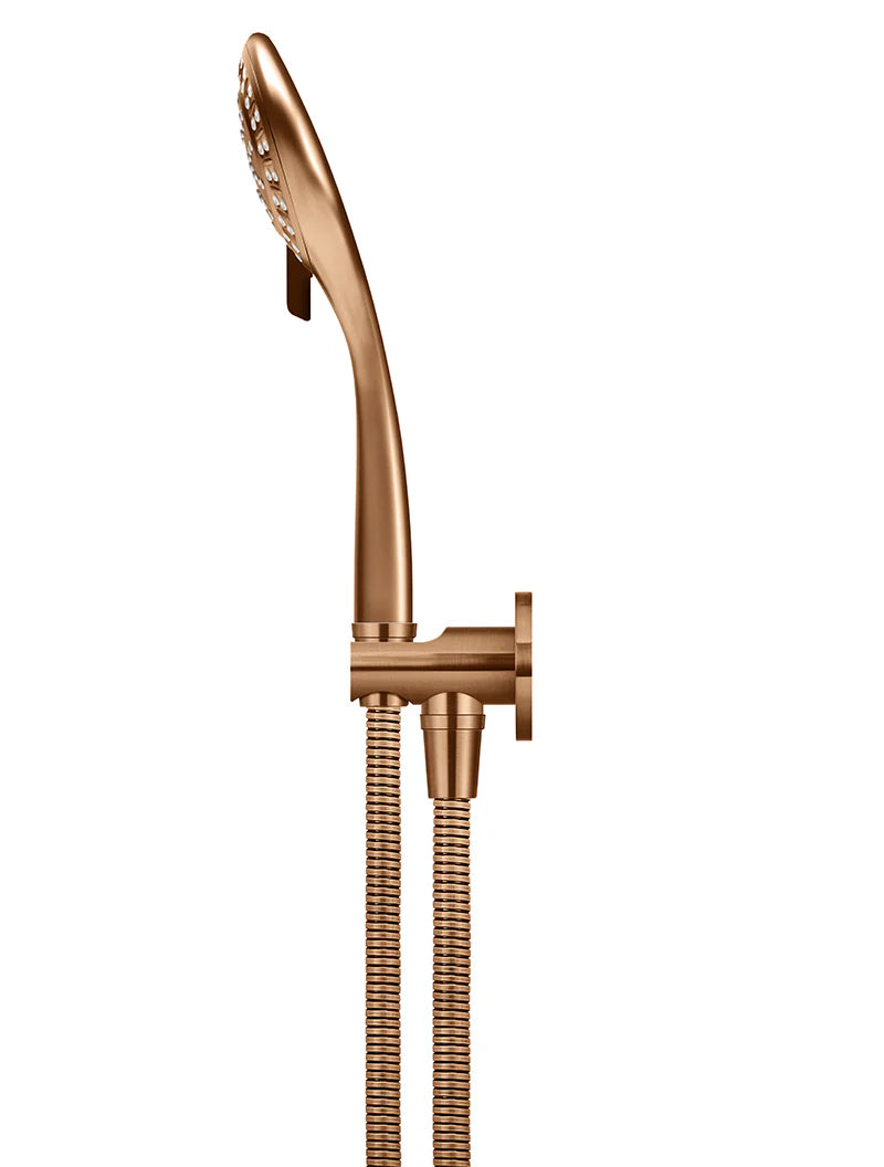 MEIR ROUND THREE FUNCTION HAND SHOWER ON FIXED BRACKET
