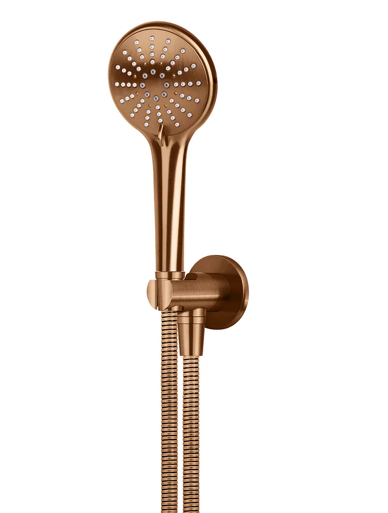 MEIR ROUND THREE FUNCTION HAND SHOWER ON FIXED BRACKET