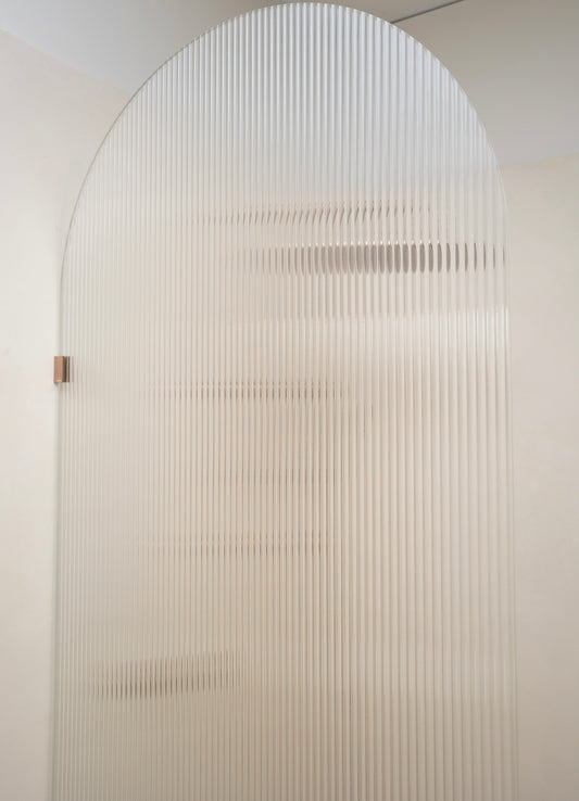 Custom Fluted Glass Shower Screen