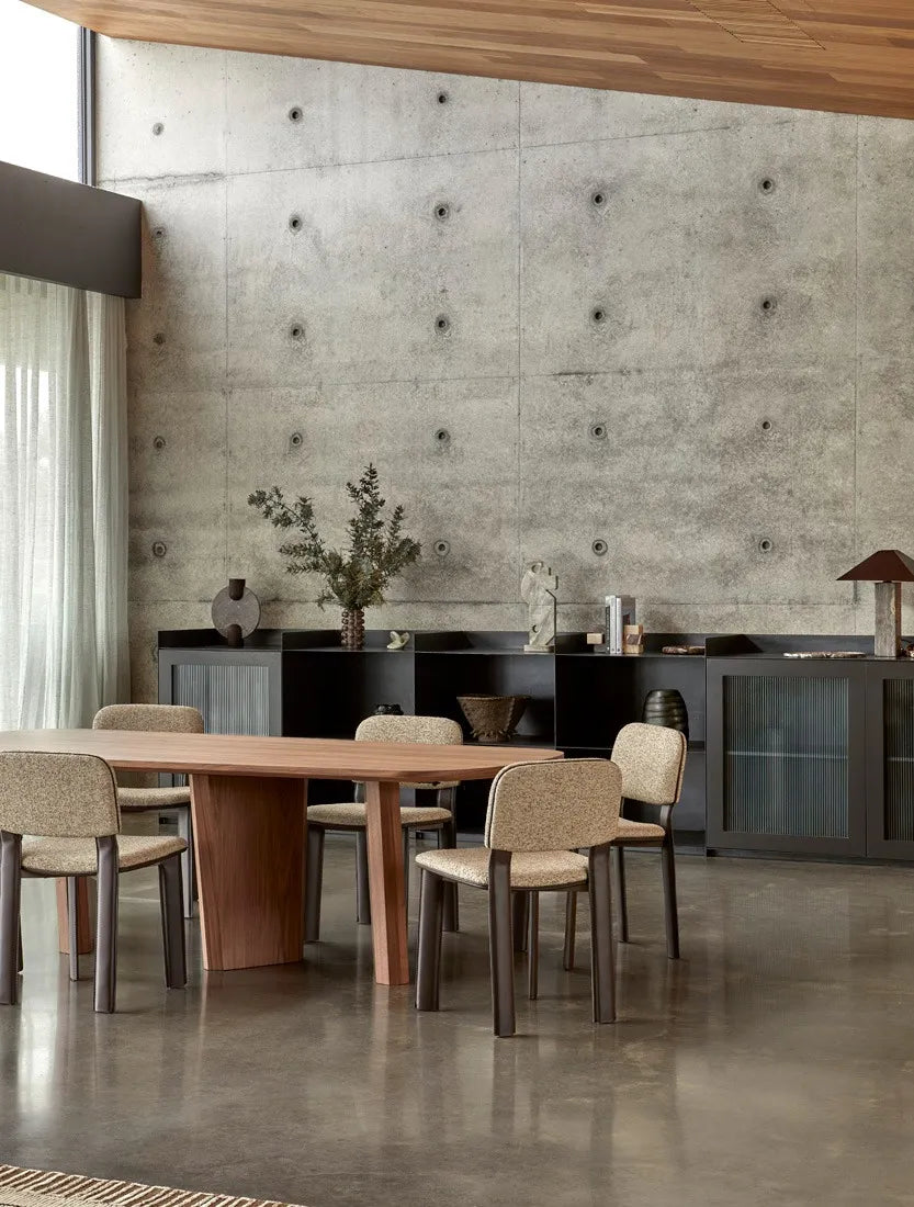 Flatform Dining Chair - Mocha Speckle - Dark Elm