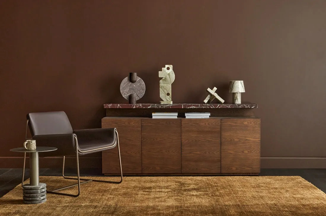 Logan Occasional Chair - Dark Elm - Matt Carob