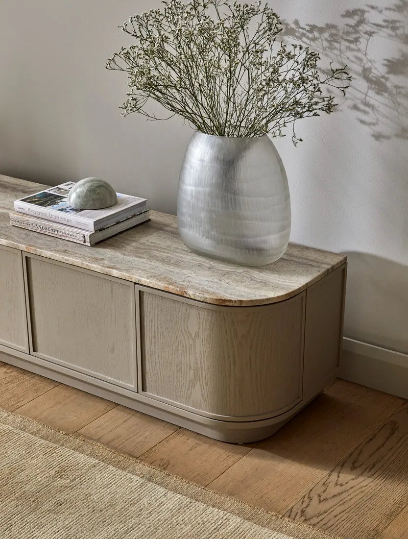 Miller Marble Entertainment Unit - Tobacco Ash - Matt Wild Sage