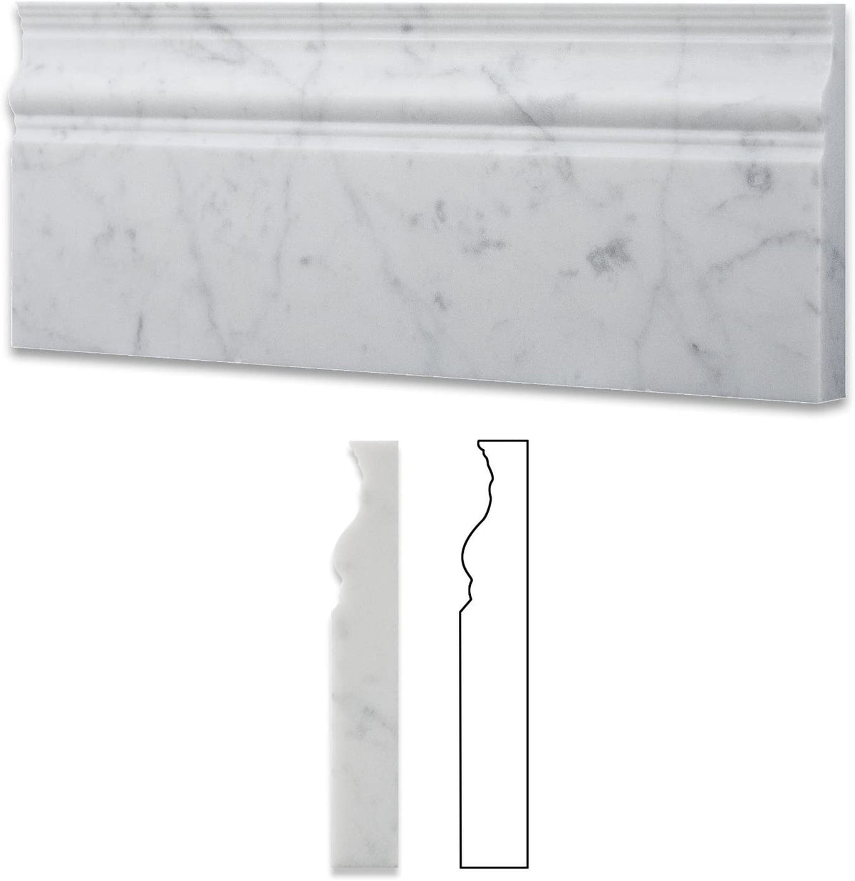 Skirting Carrara Honed 120