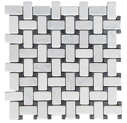 BASKETWEAVE CARRARA TUMBLED