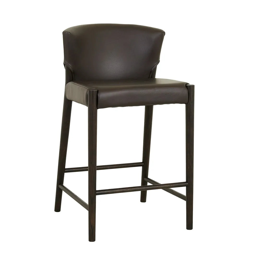 Ronda Barstool - Cigar Leather - Bison Oak