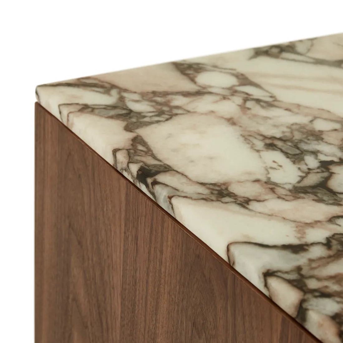 Archie Marble Buffet - Matt Ocean Marble - Walnut
