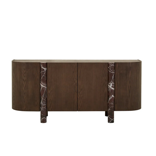 Artie Marble Buffet - Ruby Marble - Tobacco Ash