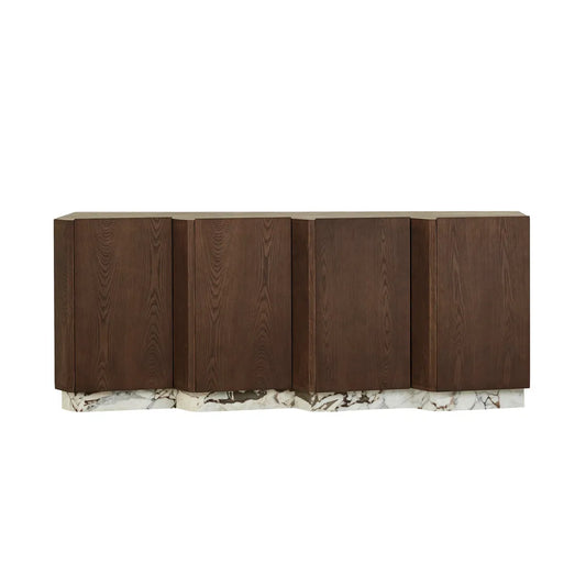 Staccato Marble Buffet - Tobacco Ash - Matt Ocean Marble