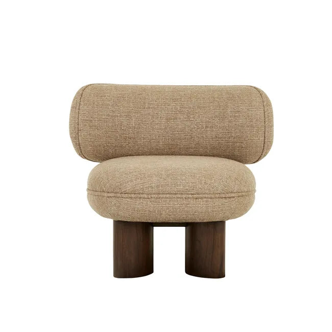 Arturo Timber Leg Occasional Chair - Caramel Weave - Chestnut