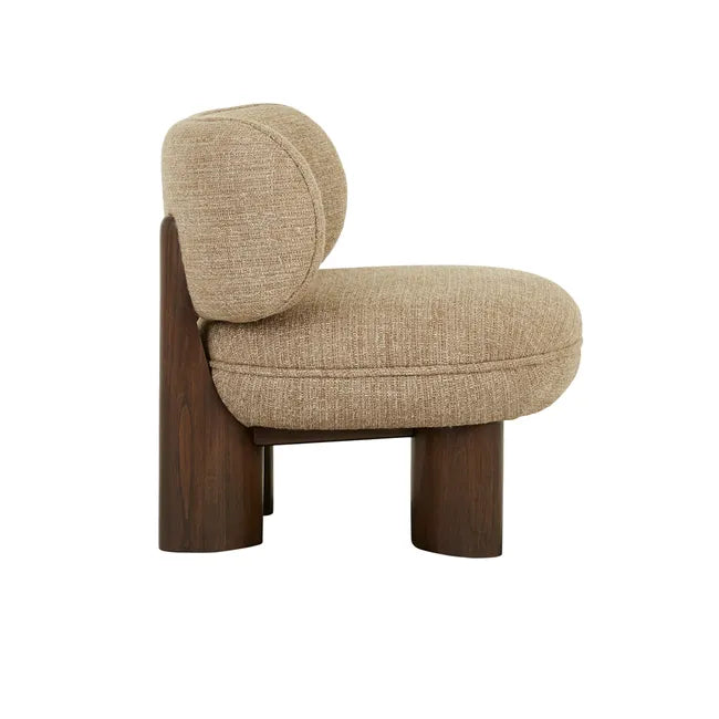 Arturo Timber Leg Occasional Chair - Caramel Weave - Chestnut