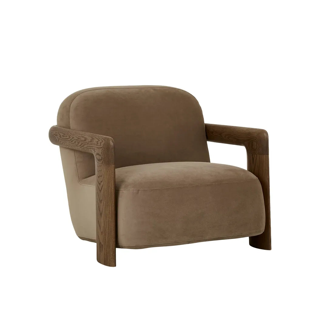 Brixton Occasional Chair - Taupe - Latte Oak