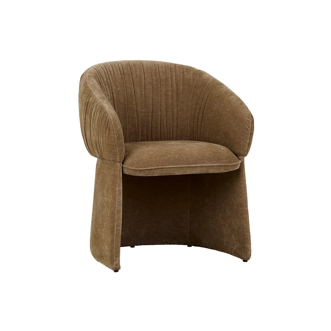 Cami Ruched Dining Armchair - Soft Russet