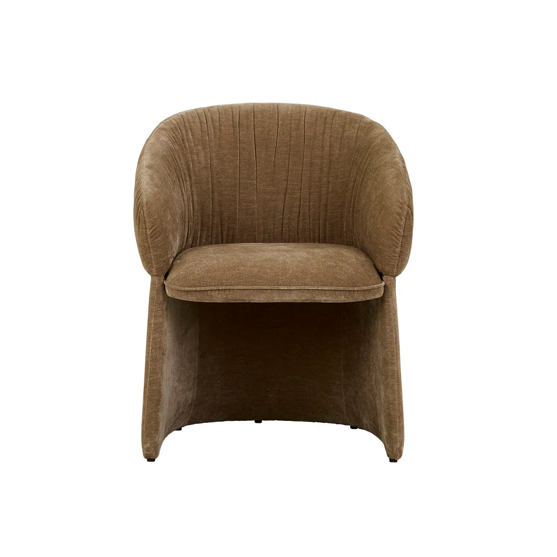 Cami Ruched Dining Armchair - Soft Russet