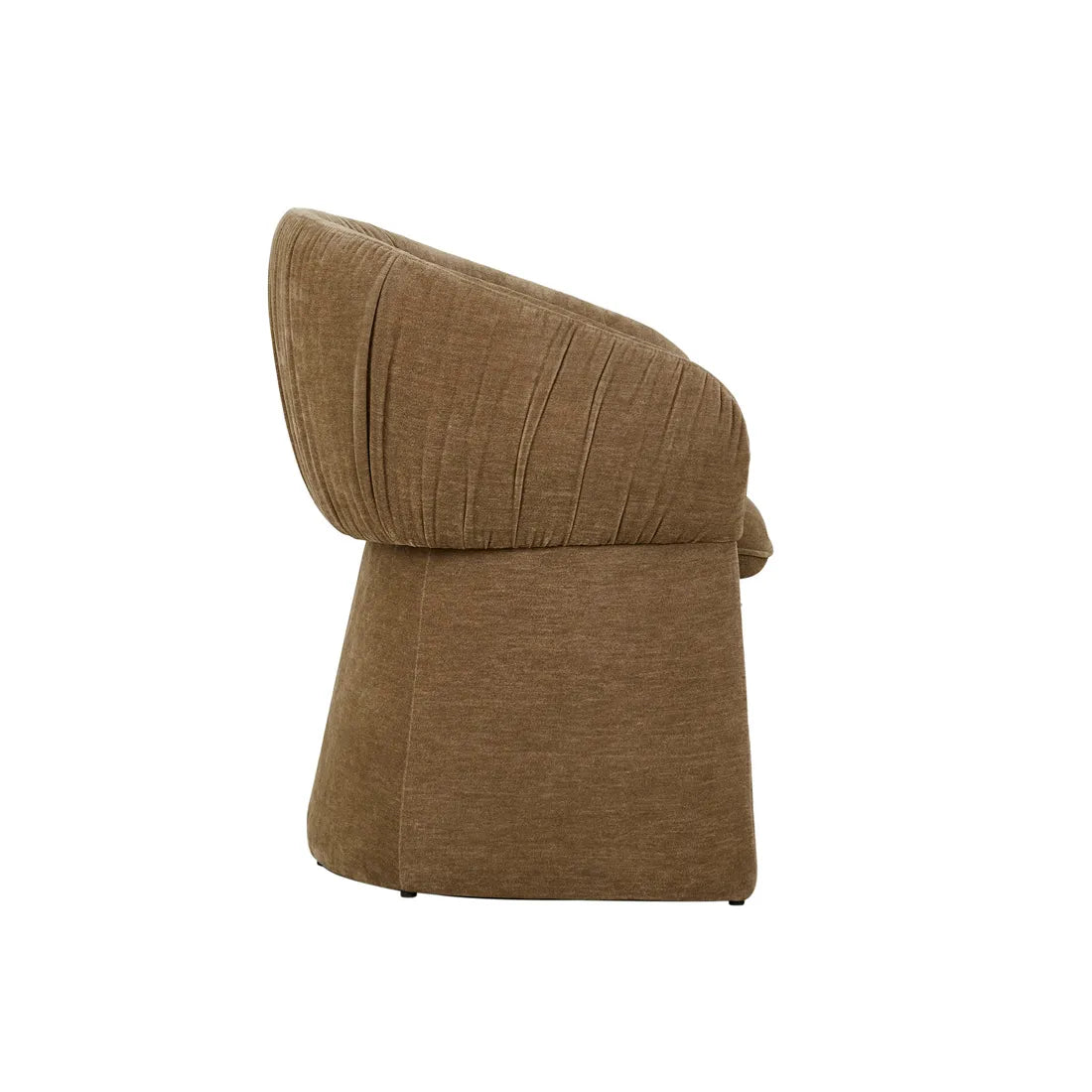 Cami Ruched Dining Armchair - Soft Russet
