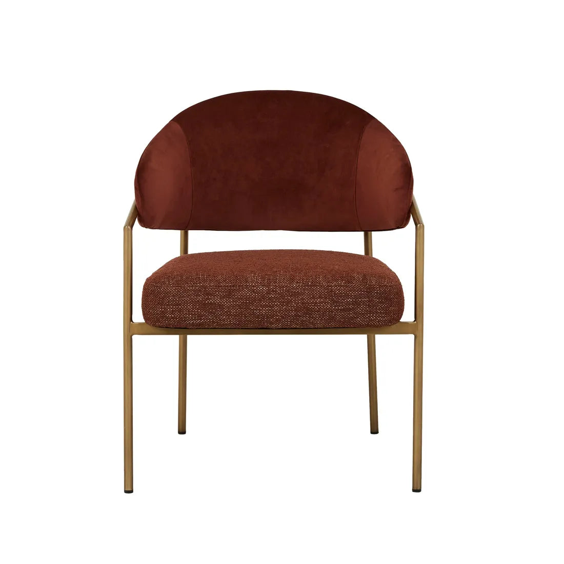 Edmund Dining Armchair - Rosewood - Rum Raisin