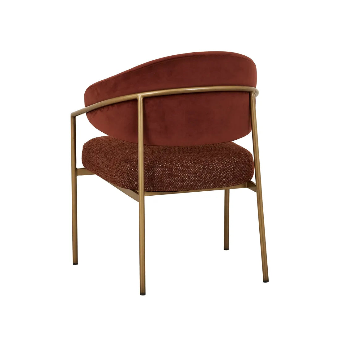 Edmund Dining Armchair - Rosewood - Rum Raisin