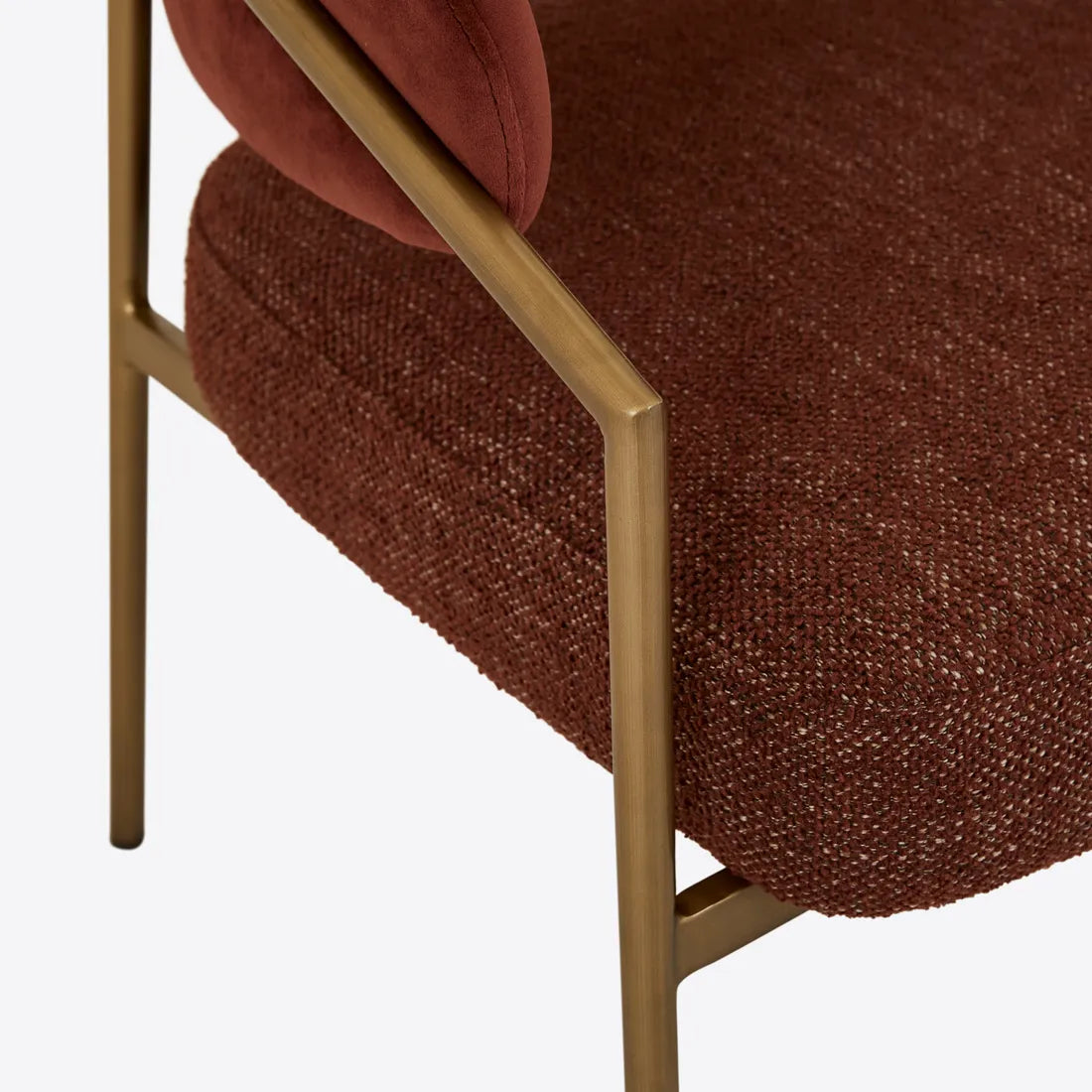 Edmund Dining Armchair - Rosewood - Rum Raisin