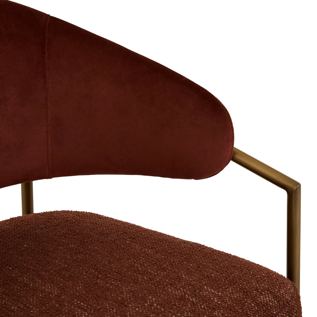 Edmund Dining Armchair - Rosewood - Rum Raisin