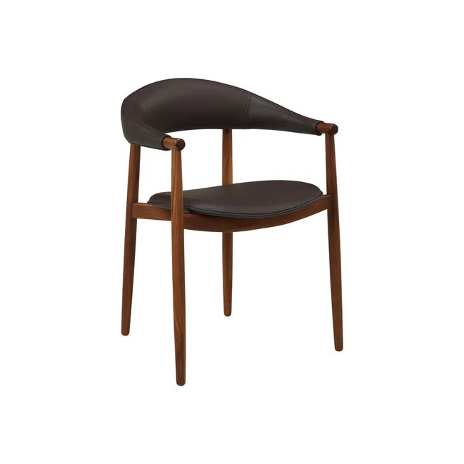 Grange Dining Armchair - Dark Cocoa - Walnut