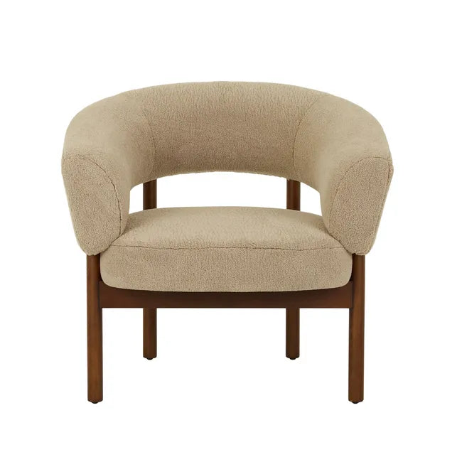 Jenson Occasional Chair - Taupe Alpine - Walnut Ash