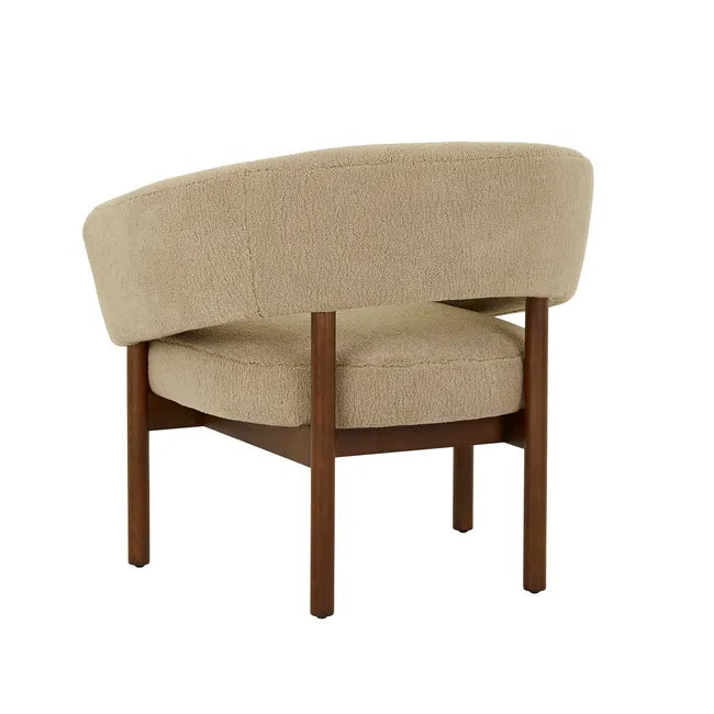 Jenson Occasional Chair - Taupe Alpine - Walnut Ash