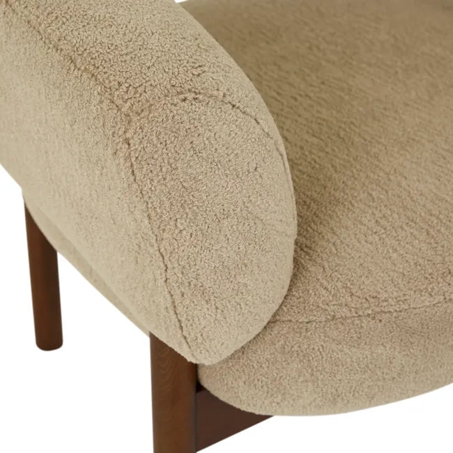 Jenson Occasional Chair - Taupe Alpine - Walnut Ash