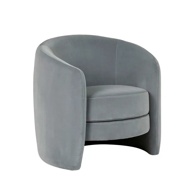 Kennedy Tenner Occasional Chair - Misty Blue Velvet