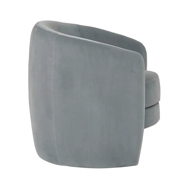 Kennedy Tenner Occasional Chair - Misty Blue Velvet