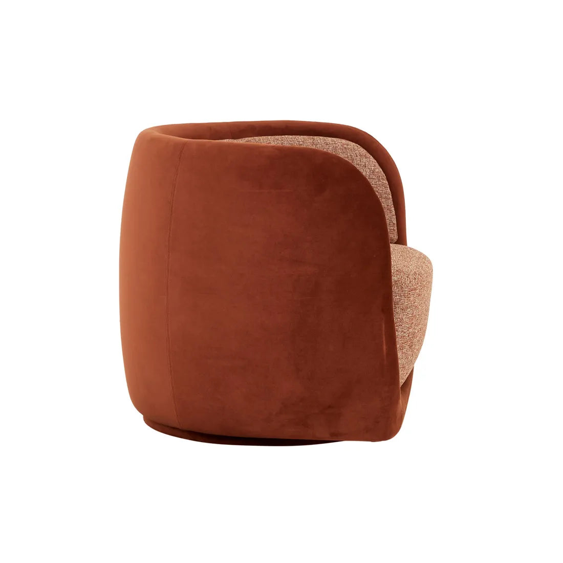 Mara Swivel Occasional Chair - Cinnamon Velvet - Cinnamon Speckle