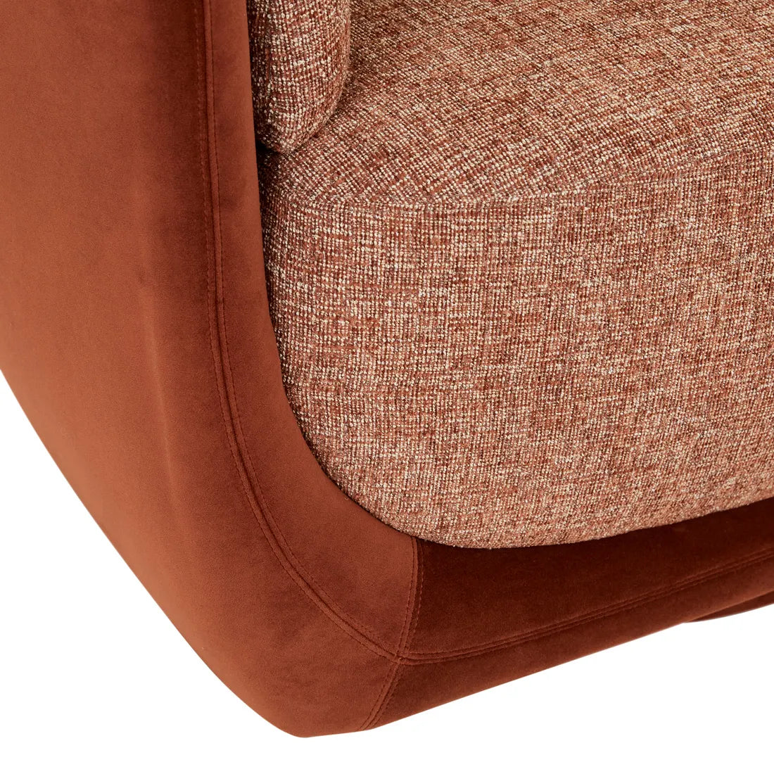 Mara Swivel Occasional Chair - Cinnamon Velvet - Cinnamon Speckle