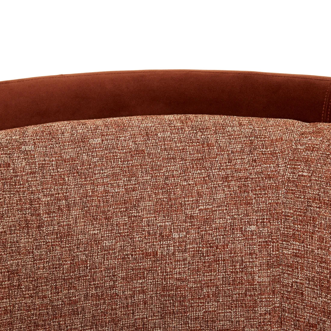 Mara Swivel Occasional Chair - Cinnamon Velvet - Cinnamon Speckle