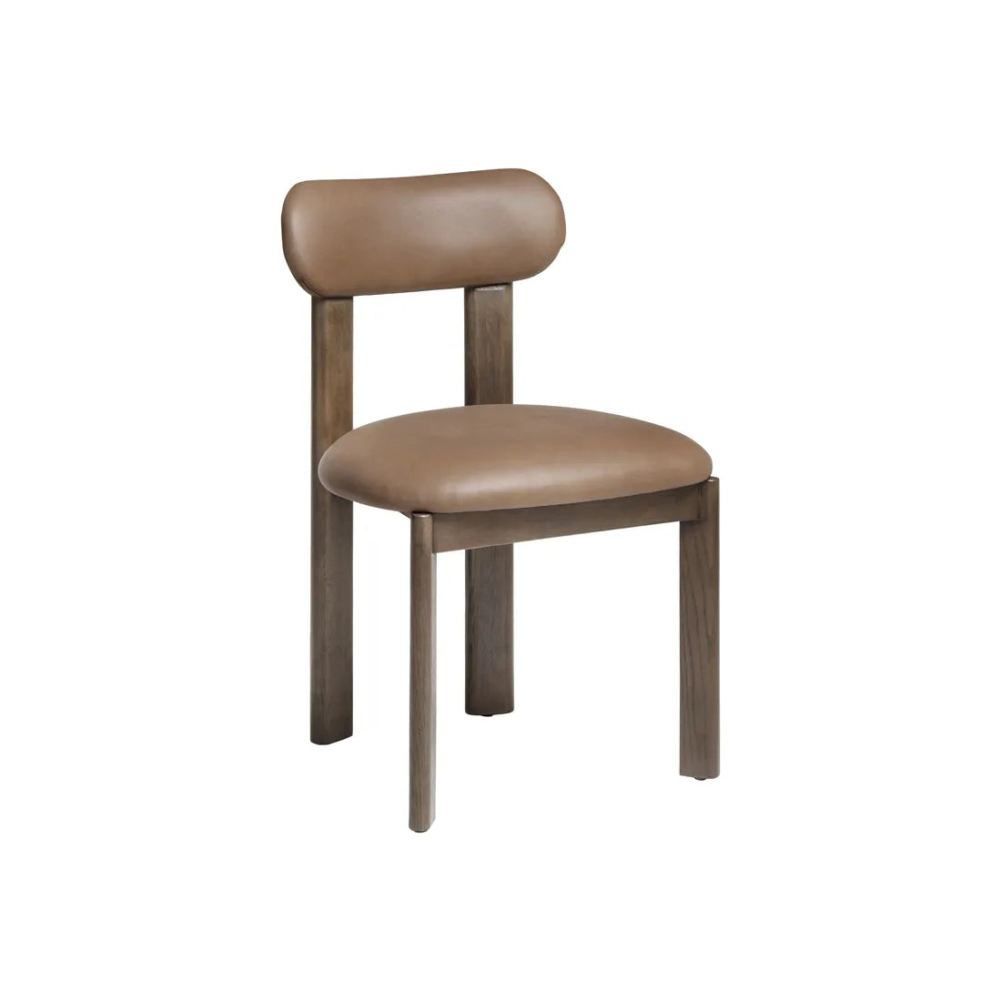 Ripple Dining Chair - Cacao Leather - Chocolate Oak