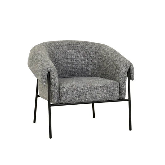 Sid Occasional Chair - Pewter - Matt Black