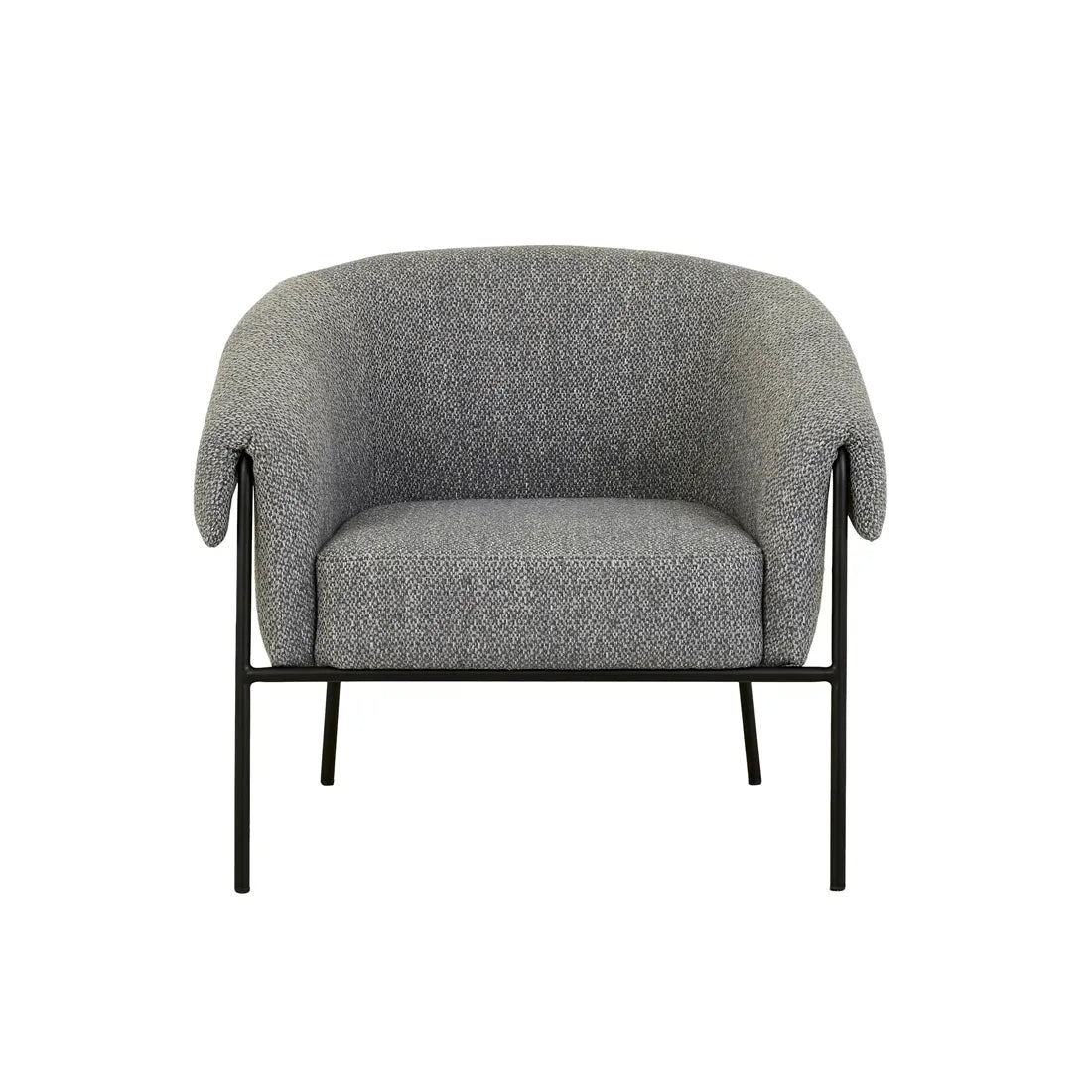 Sid Occasional Chair - Pewter - Matt Black
