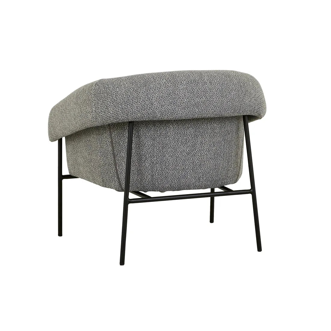 Sid Occasional Chair - Pewter - Matt Black
